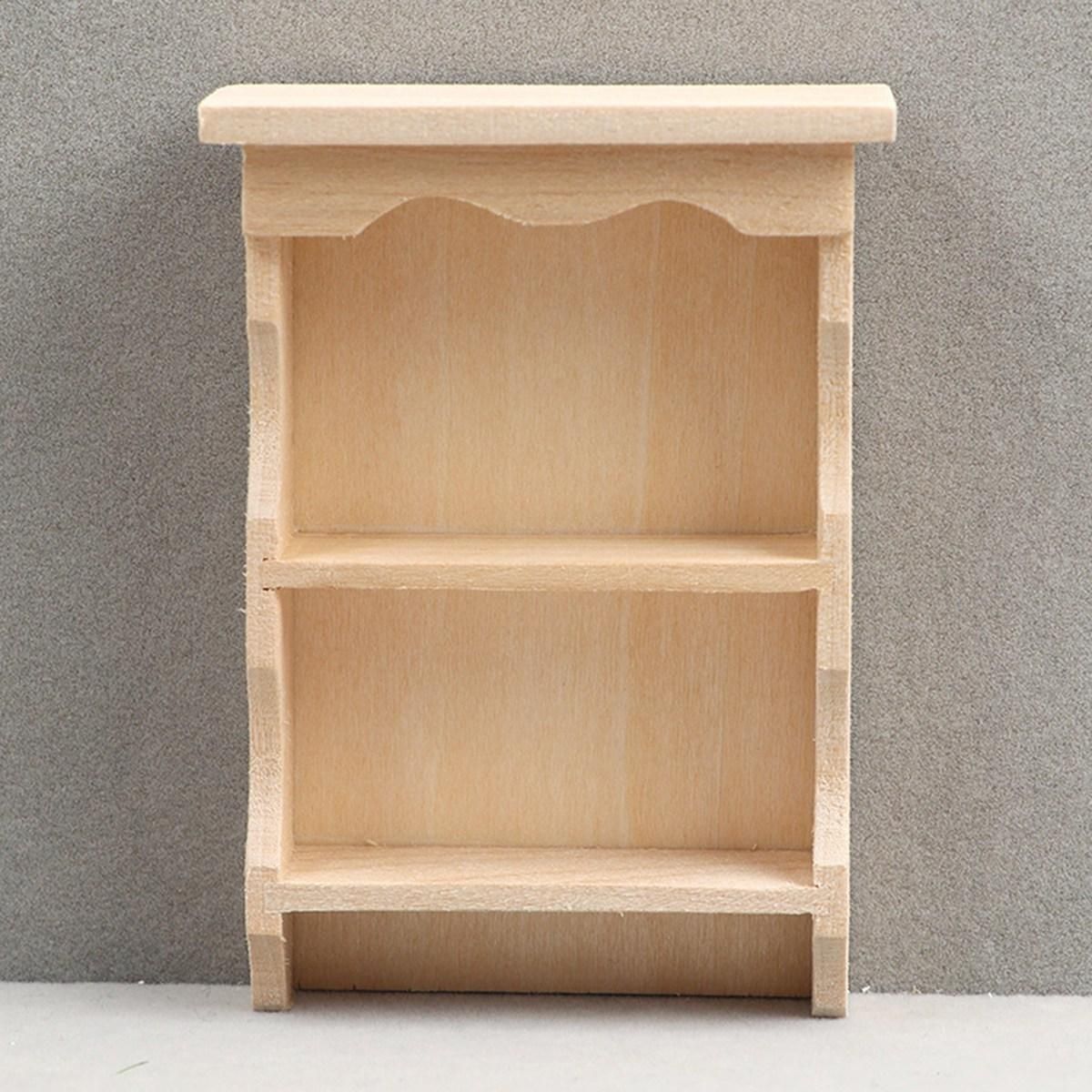 112 Miniature Furniture Wooden Cupboard Kitchen Wall Cabinet Hanging Cabinet Bookcase Decor Toy