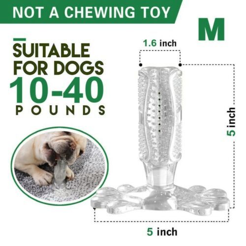 Pet Dog Toothbrush Chew Toy Doggy Brush Stick Soft Rubber Teeth Cleaning Dot Massage Toothpaste For Small Dogs Pets Toothbrushes