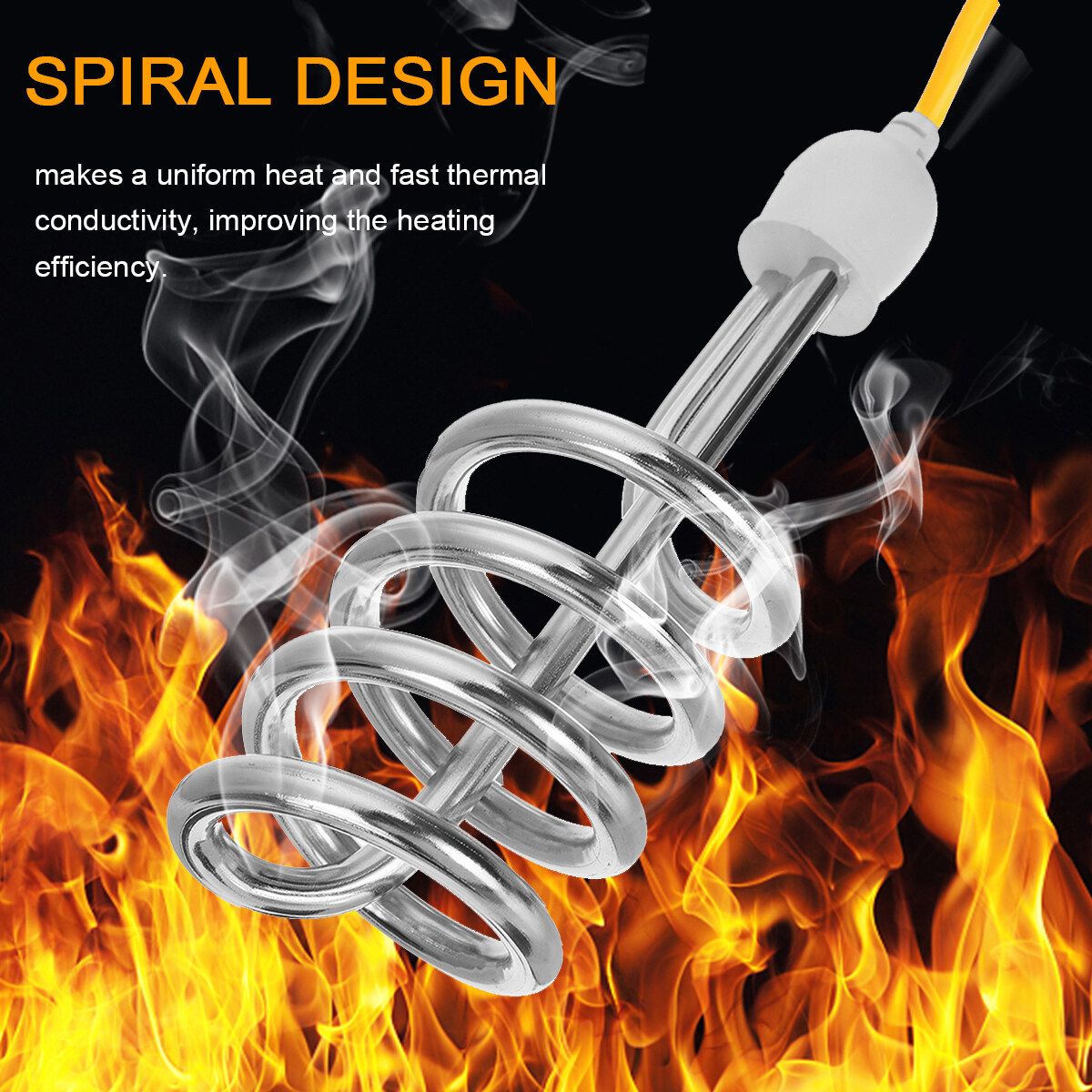 220V 3000W Portable Hot Water Heater Electric Boiler Immersion Heating Rod Bar