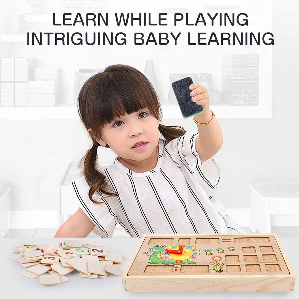 Baby Digital Box Math Number Counting Montessori Toy Wooden Stick Baby Learning Educational Toy Gift Multifunctional Digital Box