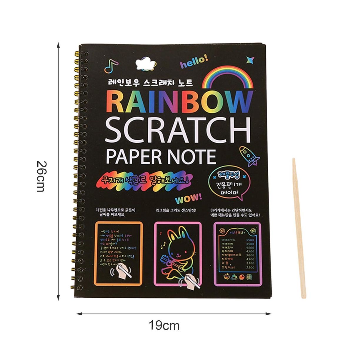 Scratch Painting Book Kids Scratch Art Painting Paper Black