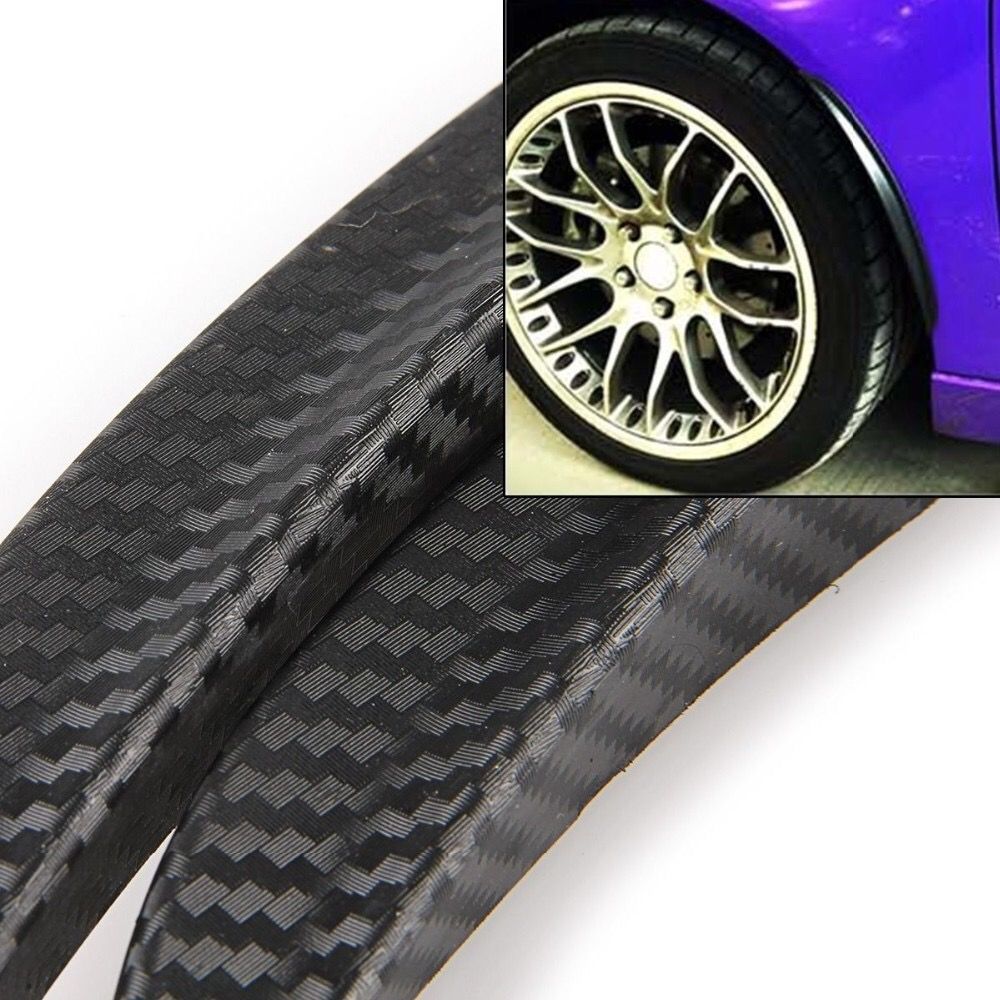 2pcs Carbon Fibre Fender Flare Wheel Eyebrow Decor
