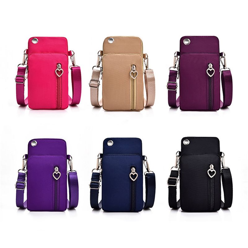 Woman Messenger Bag Mini Shoulder Bag Diagonal Multi-Function Mobile Phone Bag Outdoor Earphone  Sports Crossbag Bag-Deep Blue