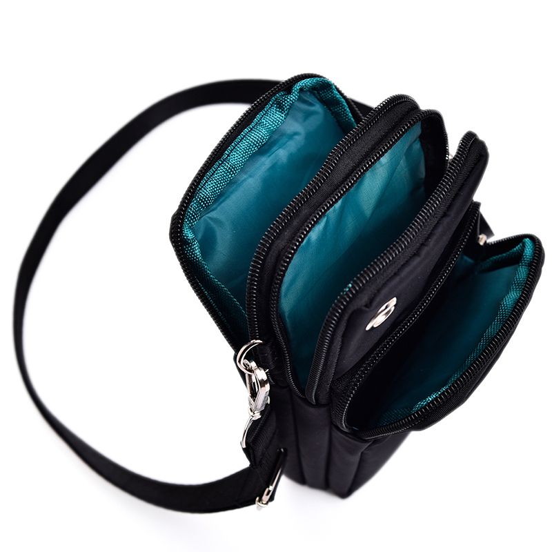 Woman Messenger Bag Mini Shoulder Bag Diagonal Multi-Function Mobile Phone Bag Outdoor Earphone  Sports Crossbag Bag-Deep Blue