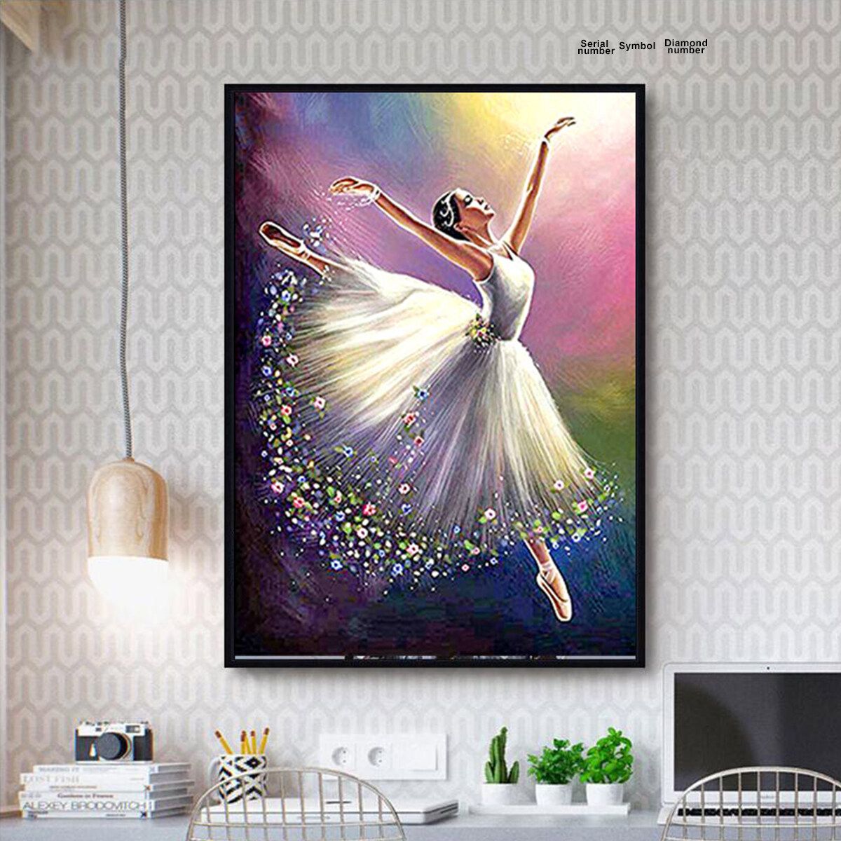 30x40cm 5D Dance Girl Full Drill DIY Digital Digital Coloring Living Room Bedroom Decoration