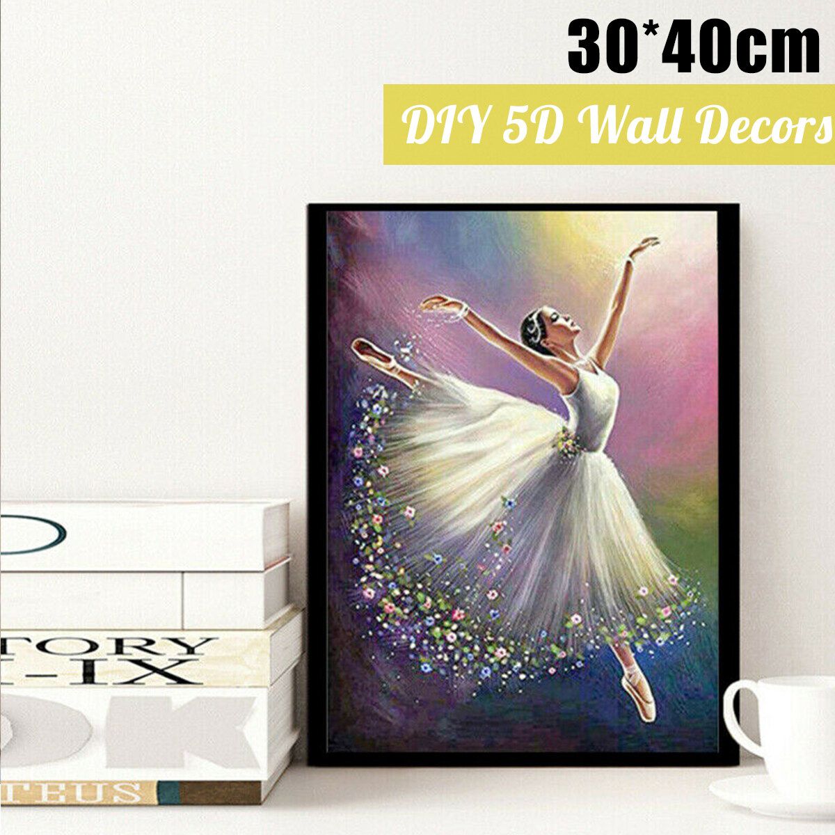 30x40cm 5D Dance Girl Full Drill DIY Digital Digital Coloring Living Room Bedroom Decoration