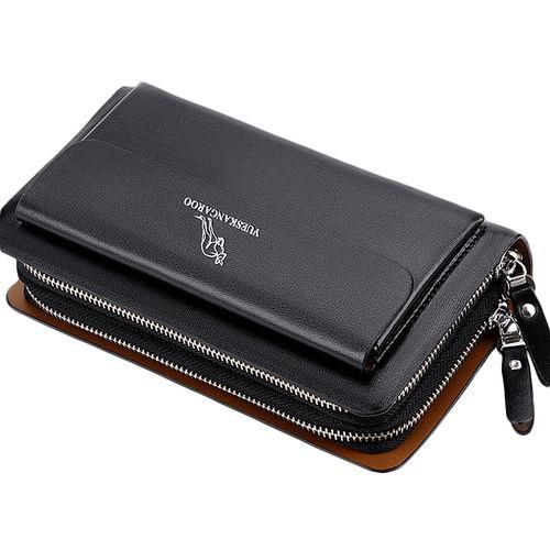 YUESKANGAROO Men Clutch Bag Fashion Long Purse Double