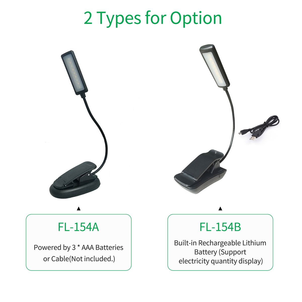 Rechargeable Book Light 9 LED Reading Light With 3 Color