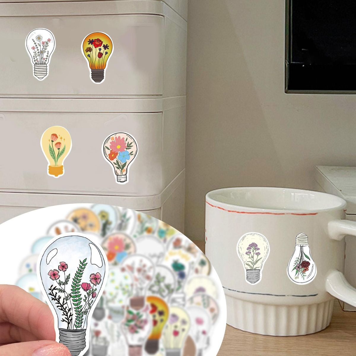 50PcsSet Graffiti Stickers Children Hand Account Scrapbooking Stationery Stickers