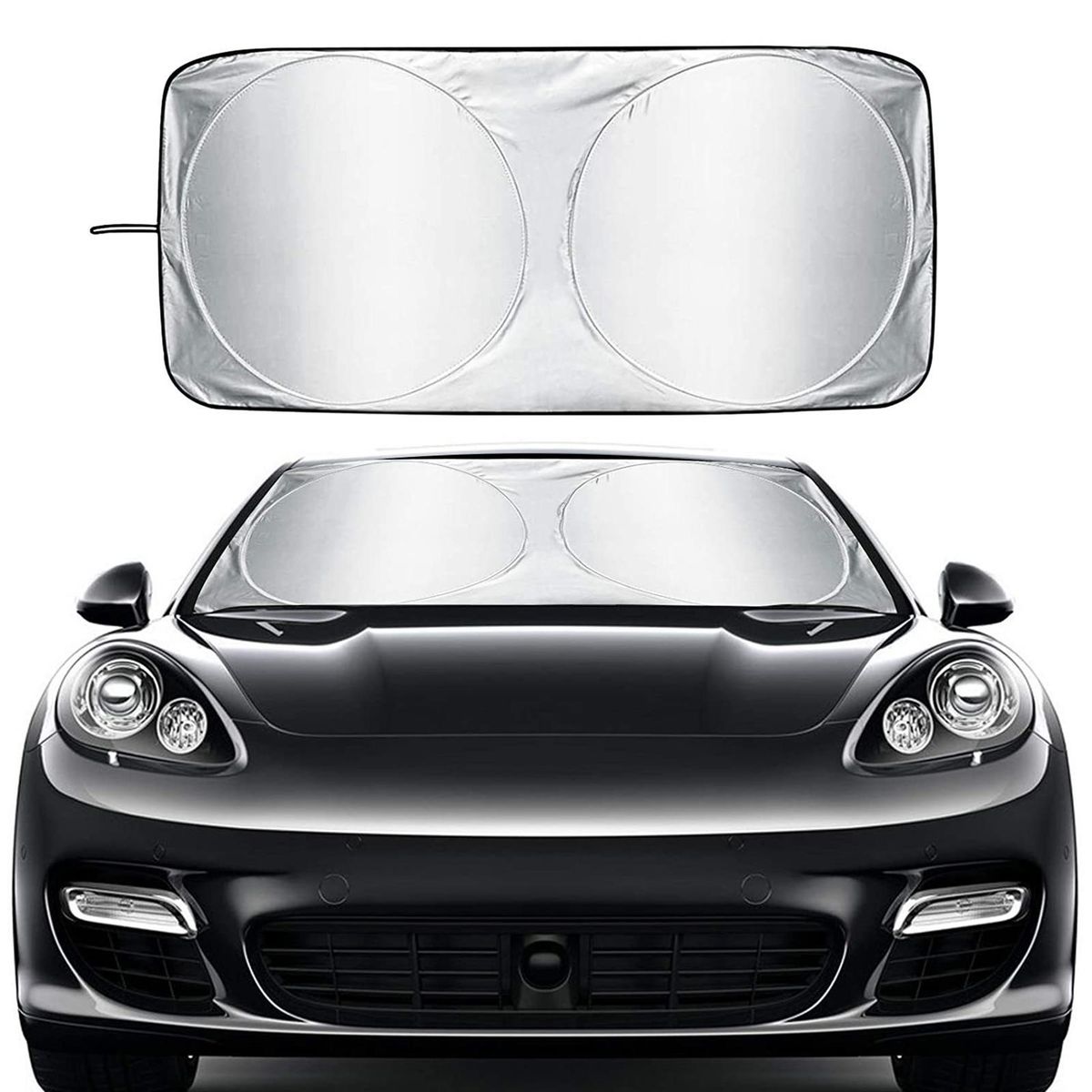 64X33.8 Inch Car Windshield Sun Shade Sunshade Visor Front Window SUV Van Auto Vehicle Shield Reflector Blocking Screen   Cover for Trucks Cars