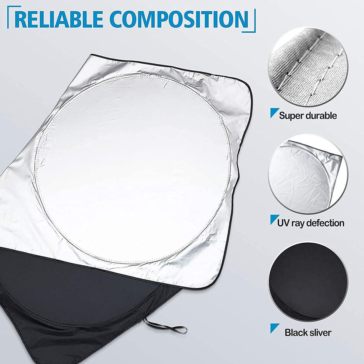 64X33.8 Inch Car Windshield Sun Shade Sunshade Visor Front Window SUV Van Auto Vehicle Shield Reflector Blocking Screen   Cover for Trucks Cars