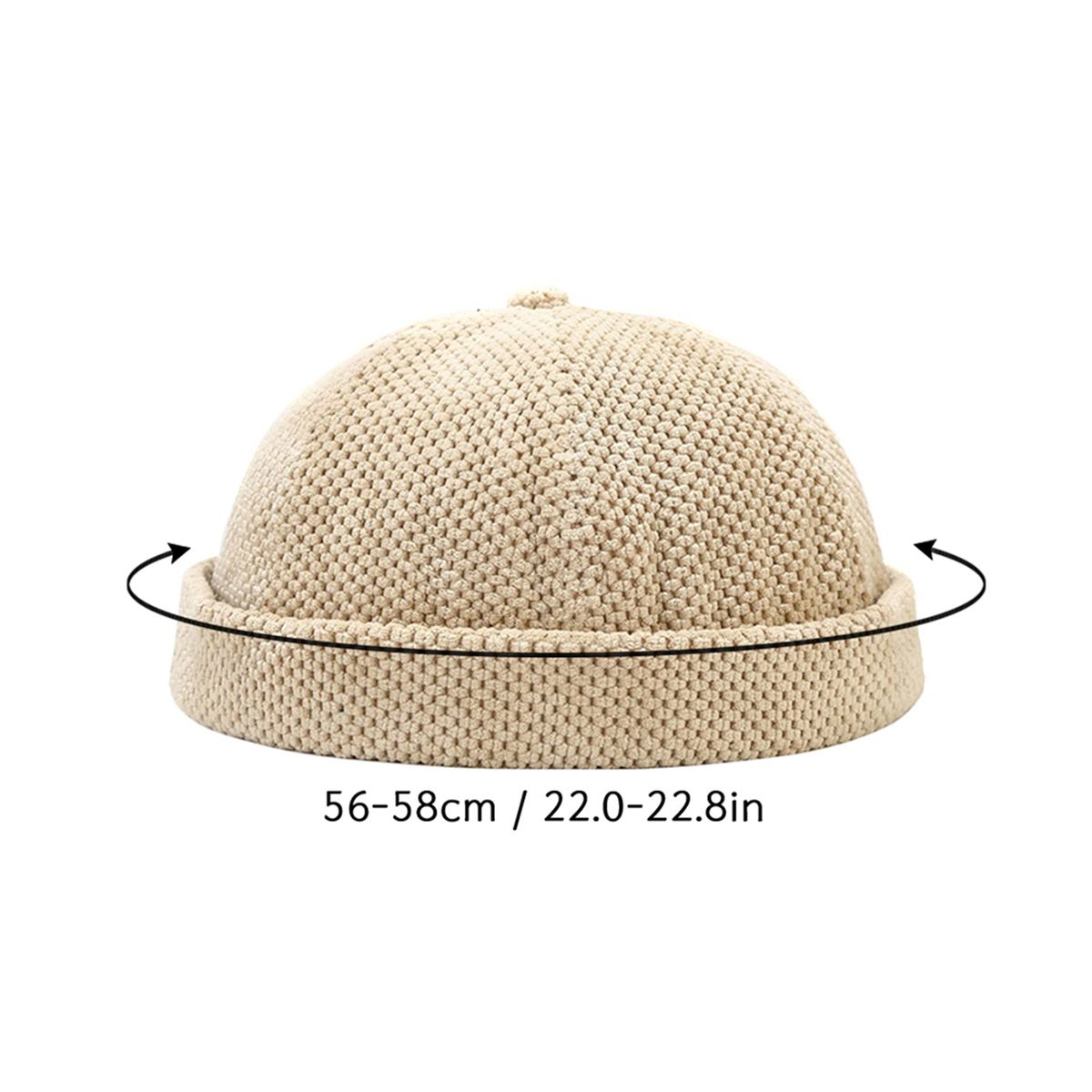 Men Women Winter Hat Docker Cap Brimless Adjustable Vintage