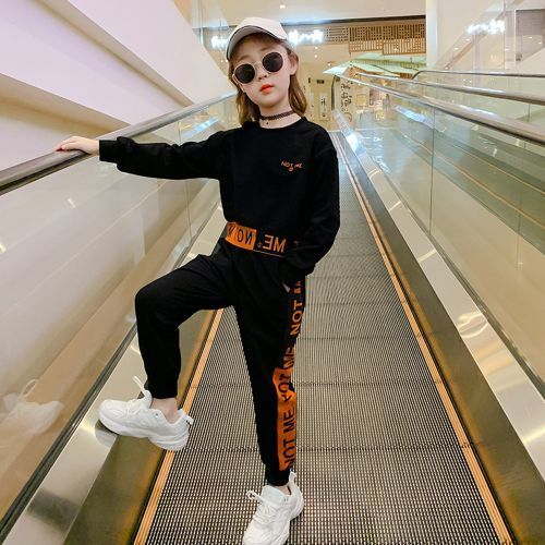 Kids' Clothing Girls Suits Autumn Casual Sweater Sports Western Style Long Pants