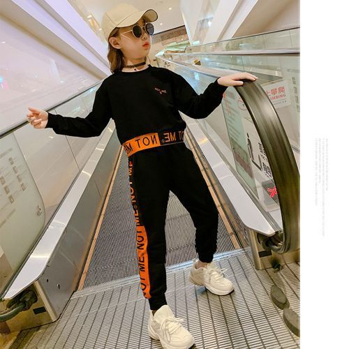 Kids' Clothing Girls Suits Autumn Casual Sweater Sports Western Style Long Pants