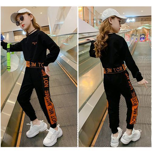 Kids' Clothing Girls Suits Autumn Casual Sweater Sports Western Style Long Pants