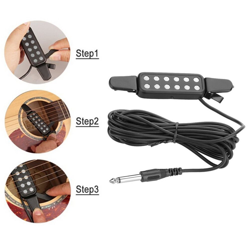 Sound Pickup 12 Hole Clip On Microphone Wire Amplifier Speaker For Acoustic Electric
