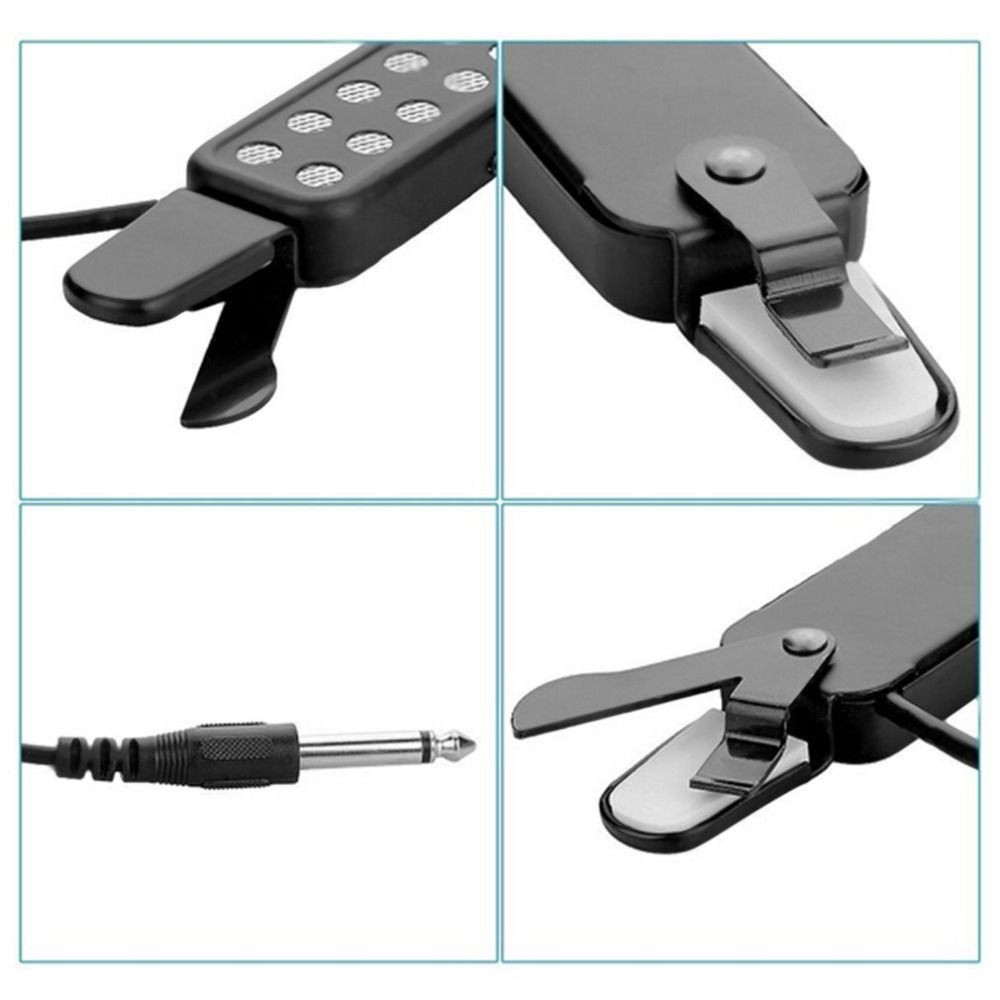 Sound Pickup 12 Hole Clip On Microphone Wire Amplifier Speaker For Acoustic Electric