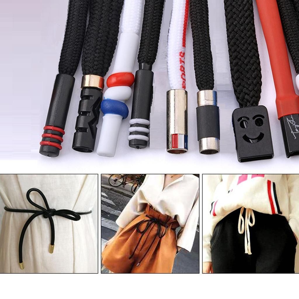 2X Multi-purpose Rope Replacement Drawstring & Metal Tips For Pants E
