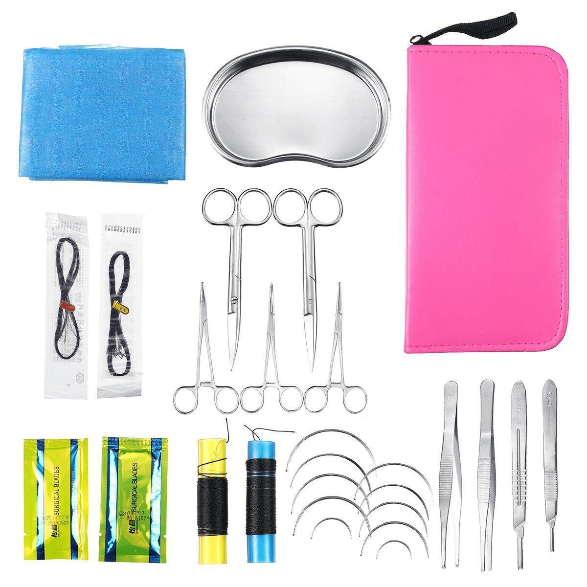 19Pcs Suture Practice Kit Surgical Teaching Training Tool Set With Oxford Bag Advanced Optimization 19 Piece Set 16cm
