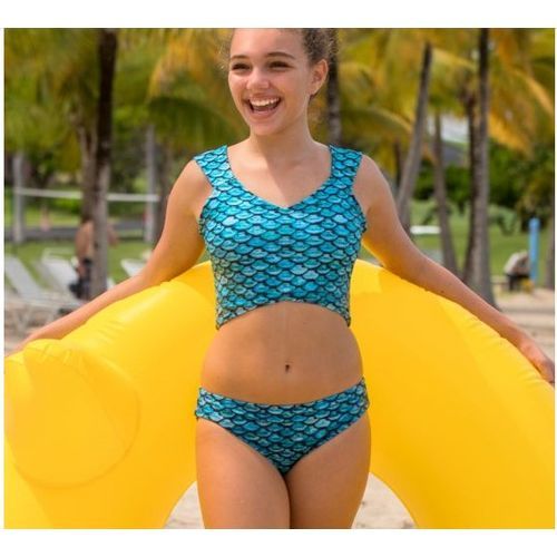 Tidal Teal Bikini Bottom Kids Large