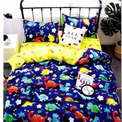 Multicolour Bedspread For Kids, Bedsheet And Pillowcases