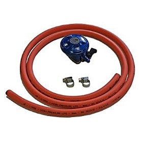 Universal Gas Regulator With Meter And Leak, 3 Yards Hose, With Clips
