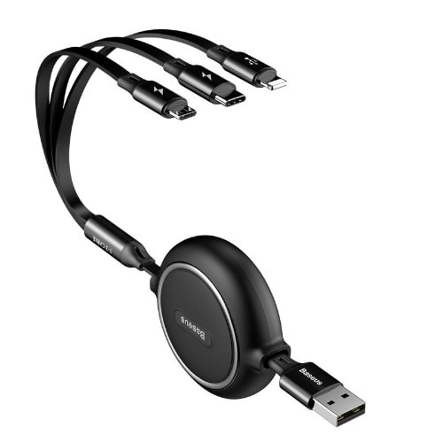 Golden Loop USB Cable - Micro USB + Lightning  & USB -C - 120cmN -3 in 1