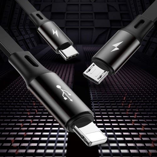 Golden Loop USB Cable - Micro USB + Lightning  & USB -C - 120cmN -3 in 1