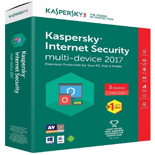 Internet Security 2017 - 3Users + 1PC Free 1Year Full License (1 Packet)