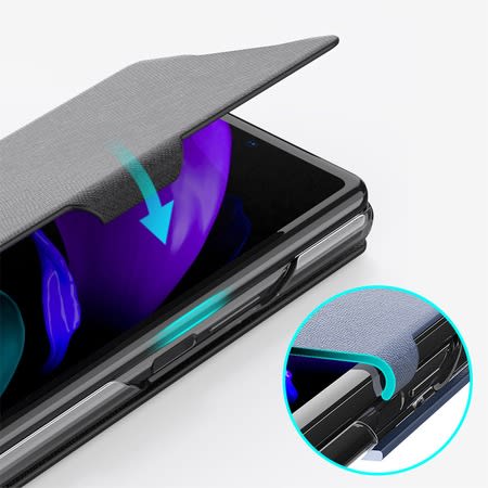 Bonnet Samsung Galaxy Z Fold 2 5g Wallet Case - Black