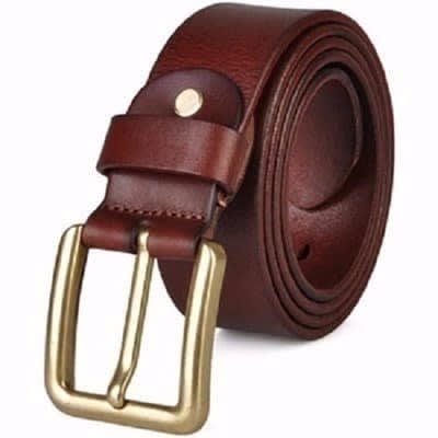 Leather Belt -  Brown