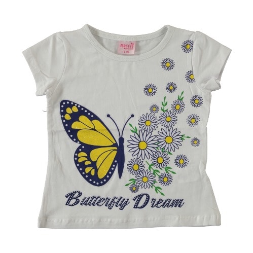 Butterfly Dream Girl T-shirt-  White
