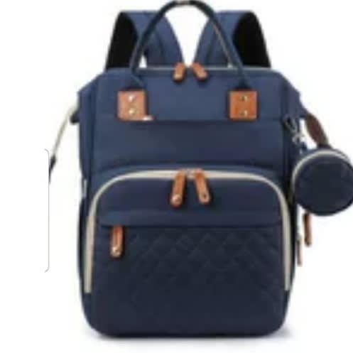 Waterproof Baby Diaper Backpack With USB Charging Port - Blue