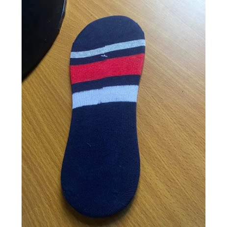 Men's Invisible  Stripes Socks - Blue