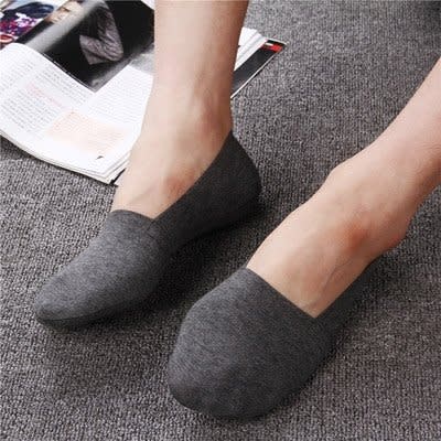 Invisible  Men's Cotton Socks - Dark Grey