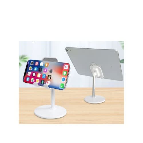 Adjustable Cell Phone - Tablet Holder Stand - 1 Piece - White