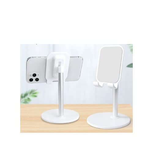 Adjustable Cell Phone - Tablet Holder Stand - 1 Piece - White
