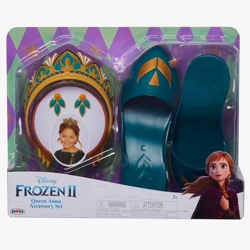 Frozen 2 Queen Anna Tiara, Earrings & Shoe Dress Up Accessory Set