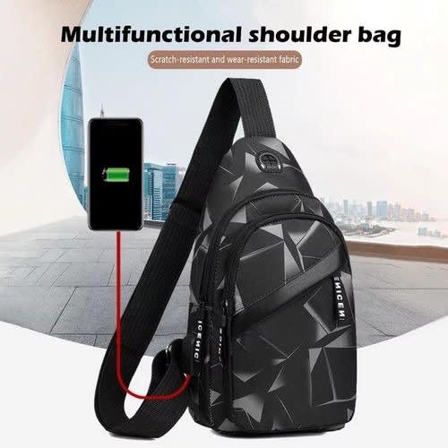 Outdoor Travel Crossbody Bag With Usb Port