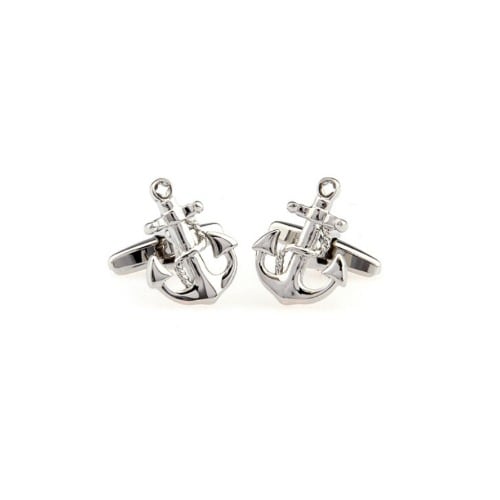 Anchor Cufflinks - Silver