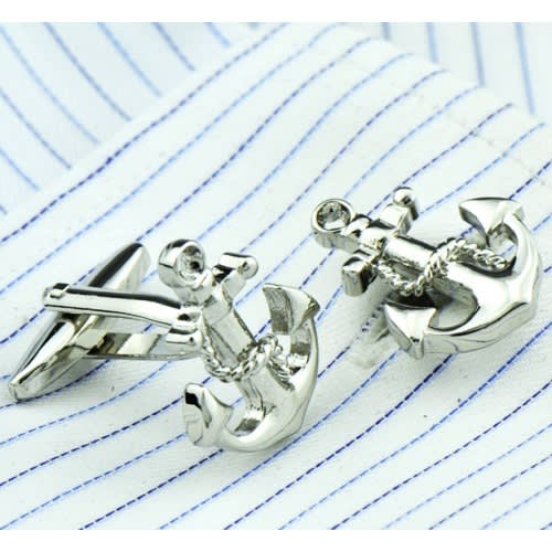 Anchor Cufflinks - Silver