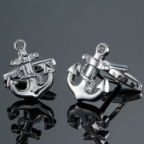 Anchor Cufflinks - Silver