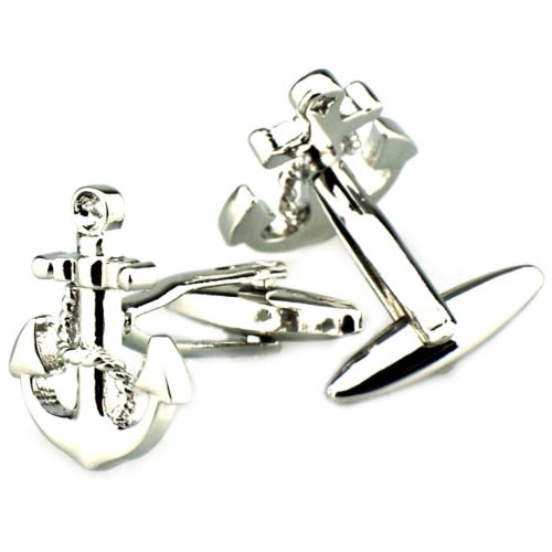 Anchor Cufflinks - Silver