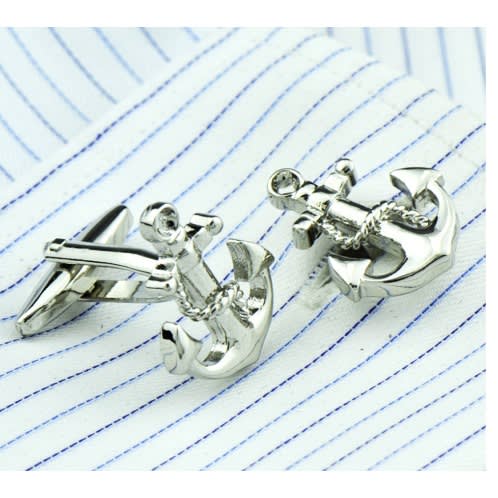 Anchor Cufflinks - Silver