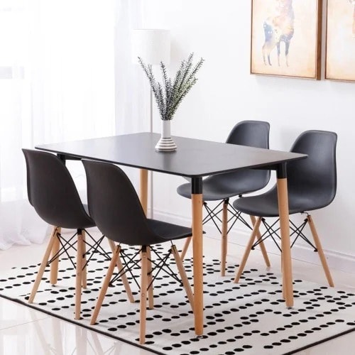 Dining Table With 4 Creative Eames Chairs