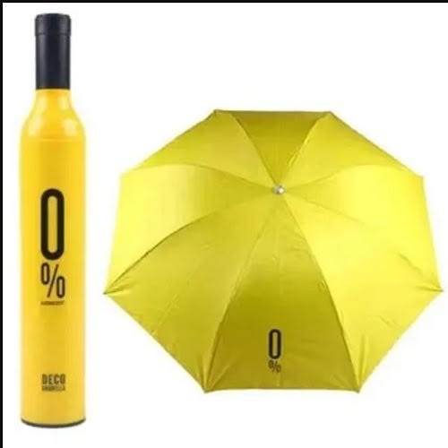 Wine Bottle Umbrella-Yellow