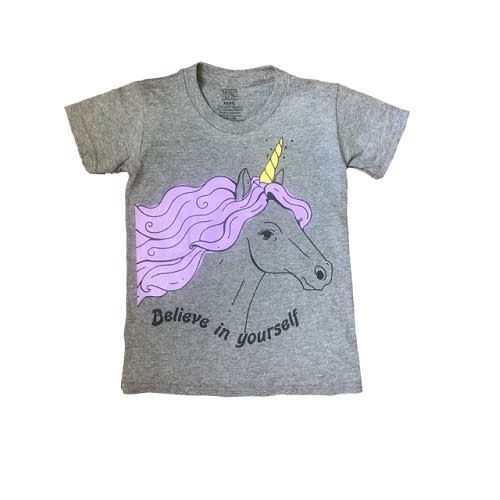 Girls Unicorn T-shirt - Believe In Yourself