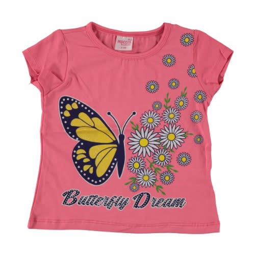 Butterfly Dream Girl T-shirt - Fuchsia Pink