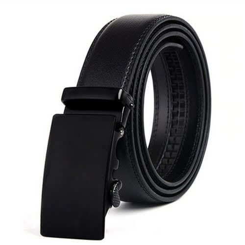 Classy Leather Automatic Mens Strap Belt -Black