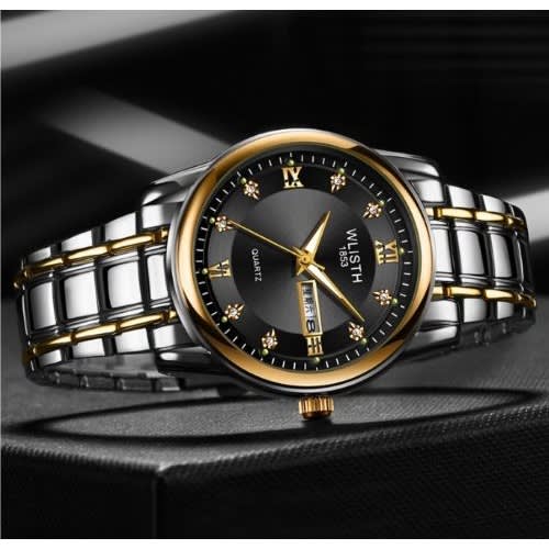 Men's Stainless Steel Calendar Wrist Watch